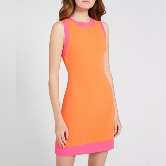 Alice + Olivia Alice + Olivia Truly Contrast Trim Sheath Dress Size 8 - Picture 7 of 16